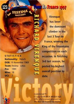 1997 Eurostar Tour de France #123 Richard Virenque Back